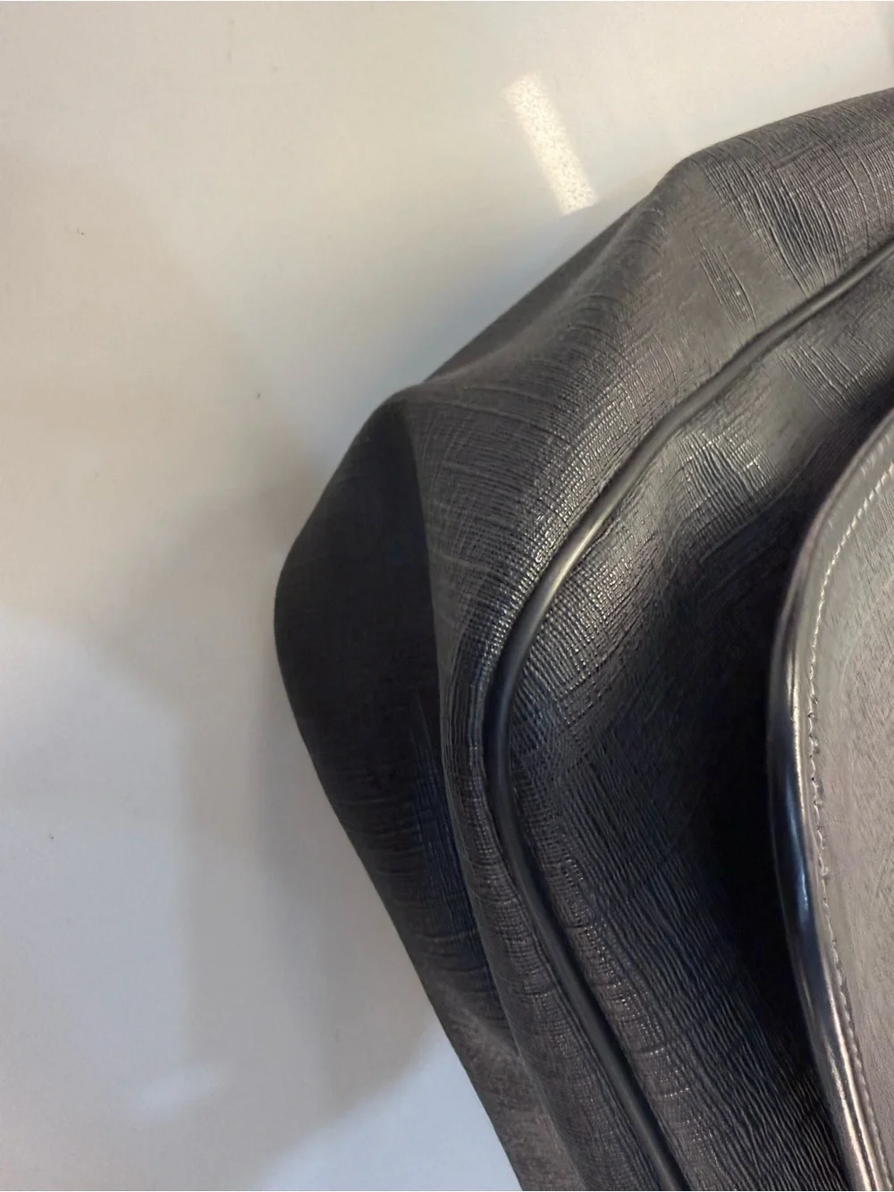 Gucci Black Leather Crossbody Briefcase with Debossed GG
